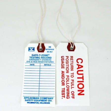 Speakman RPG99-0094 Maintenance Tags for Safety Products RPG99-0094